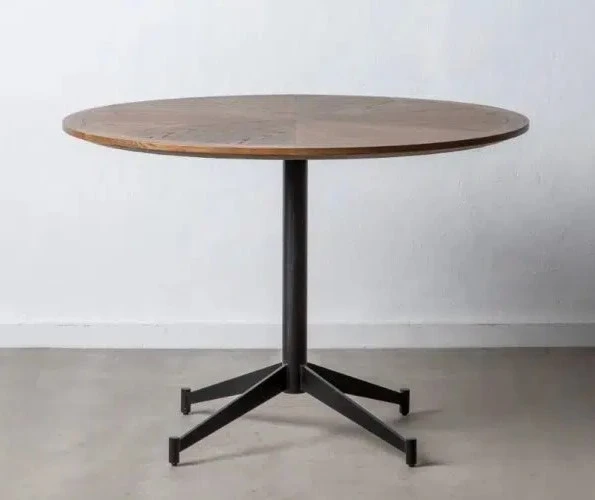 Mesa de comedor redonda con patas